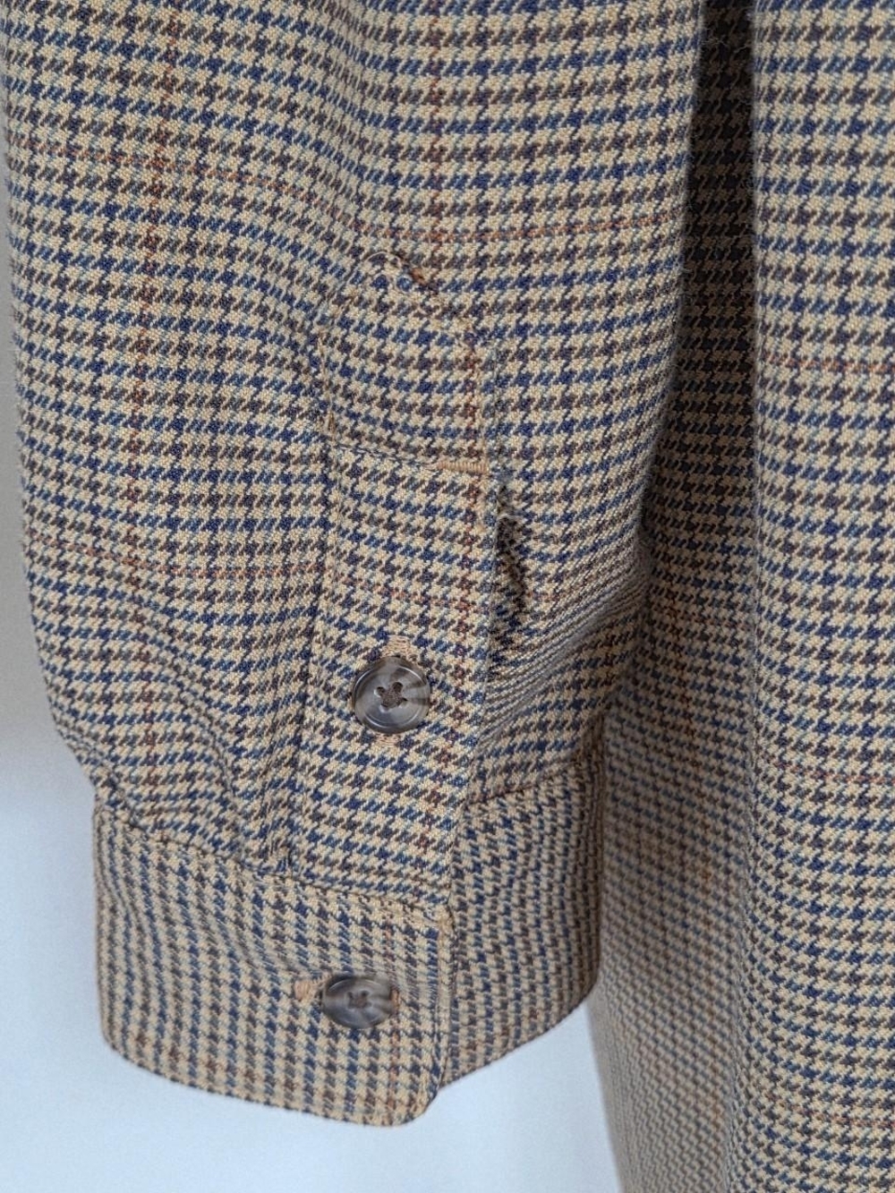 RVCA Houndstooth Plaid Button Up Collared Shirt Sress Brown Size S - Picture 7 of 11